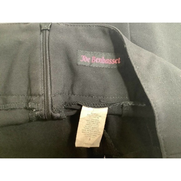 Joe Benbasset Size 5 Black Flare Panel Skirt Stretch Knee Length Women's Vintage - Picture 7 of 9